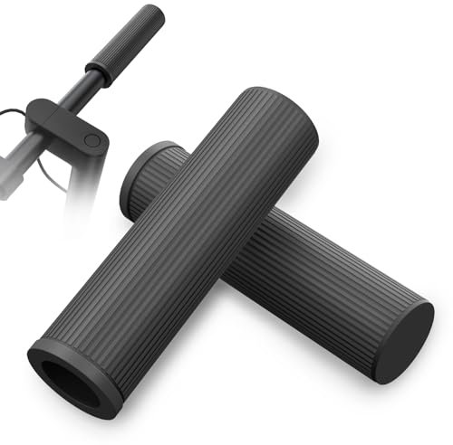 SYACHI 1 Paar Scooter Griffe, Ergonomisch Lenkergriff Kompatibel mit Xiaomi Pro 4, Lenkergriff Ersatz für Elektroroller, Fahrrad Universal 22mm Lenker Griffe Paar, Elektroscooter Ersatzteile (Schwarz)
