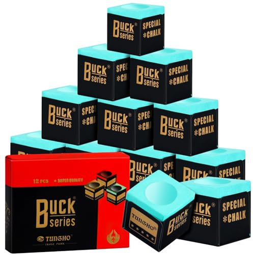 TRIITECH Gesso da Biliardo, 12 Pezzi Gesso per Stecche da Biliardo, Gesso da Biliardo Verde, Gesso per Snooker