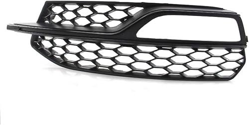 XieBin Parachoques Delantero Rejilla Central para Audi A3 S3 S-Line 2014, Parrilla del Parachoques Delantero Negro Brillante