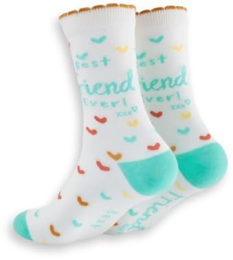 Boofle Ladies Woven Socks – Soft & Cozy Novelty Gift Socks for Women – One Size Fits All - Friend