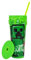 Bioworld Minecraft Graffiti Creeper & TNT - Vaso de plástico verde de 24 onzas