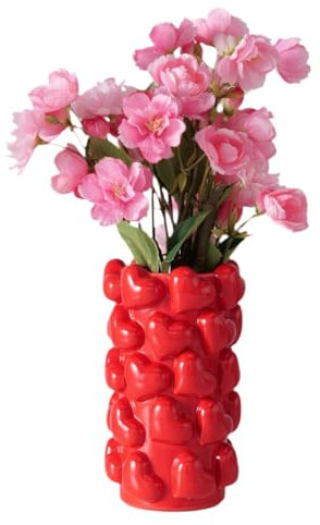 Vase mit Herzen – Romantische Deko für stilvolle Akzente Höhe 20cm Muttertag, Valentinstag, Geburtstag
