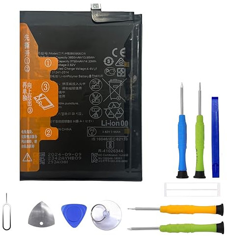 ERYNK Ho-nor 8X Ersatz Akku, HB386590ECW Akku Für Ho-nor 8X JSN-L22, JSN-L42, JSN-L11, JSN-L21, JSN-L21, JSN-L23, JSN-AL00, JSN-TL00, JSN-AL00a Ersatzbatterie with Werkzeugsatz