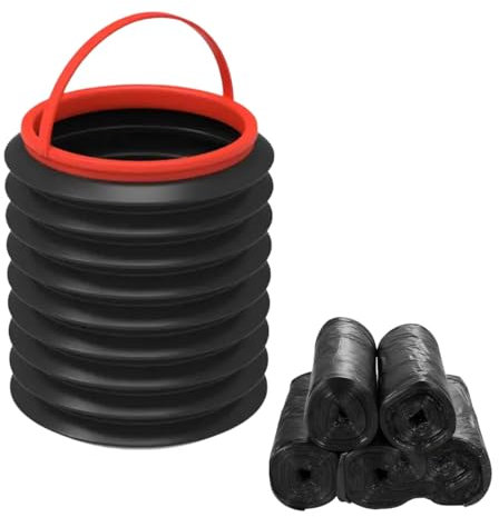 GGUFAY Poubelle de Voiture avec 5 Rouleaux de Sacs Poubelles, Poubelle Voiture Interieur, Mini Poubelle de Voiture étanche et résistante aux Odeurs