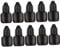 Beavorty Set of 10 Safe Eyelash Glue Applicator Bottles Portable Travel Squeezy Bottles Black for Grafting Refilling at Home or on The Go
