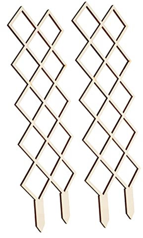 KONTONTY 2piezas Trellis De Madera para Plantas Trepadoras Soporte Natural para Jardín Estructura Estable Y Duradera para Patios Jardines Y Áreas Exteriores