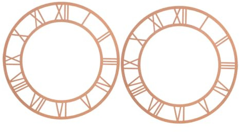 CAXUSD 2 Stück Spiegeluhr Aufkleber Mit Römischen Ziffern Acryl-Zifferblatt Für DIY Wanduhr Dekoratives Rundes Zifferblatt Für Wohnzimmer Hotel Und Eingangsbereich