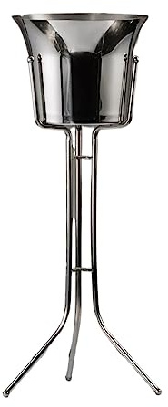 Beverage Tub Stainless Steel Wine Ice Bucket with Stand Chiller on Kitchen and Bar Ware Beverage Barware Accessories(Silver)