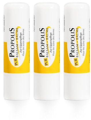 Propolis PUR Lippenpflege – Natürlicher Lippenstift für trockene und entzündete Lippen – Zertifizierte, kontrollierte Naturkosmetik - 3er Pack im Sparset