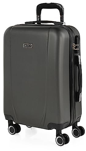 ITACA - Valise Cabine 55x40x20, Valise Cabine, Valise À roulettes, Valise Roulette, Valise Rigide, Résistant, Légère, Anthracite