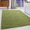 Carpettex Hochflor Teppich Wohnzimmer Shaggy Flokati Teppich Modern Einfarbig 200 x 290 cm Grün - Teppich Schlafzimmer Weich Flauschig Waschbar Teppich Küche Esszimmer - Langflor Teppiche