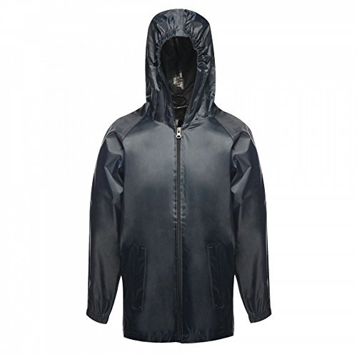 Regatta Ciré Enfant imperméable avec Capuche et DÉTAILS réfléchissants Pro Stormbreak Jackets Waterproof Shell Navy FR: XL (Taille Fabricant: 11-12)