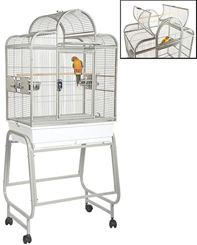 Sky Pet Products Mini Santa Fe Stone Top Opening Bird Cage with Perch