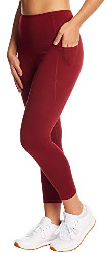 C9 Champion Damen High Waist Cropped Leggings, Glühbeere, Groß