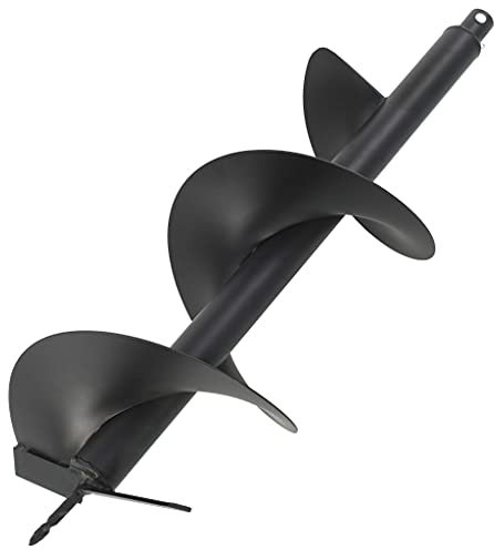 vidaXL Barrena Jardín Broca Espiral Acero Taladro Tierra Perforador Suelo Ahoyador Excavador Jardinería Herramienta Ahoyadora Plantar Sembrar 250 mm