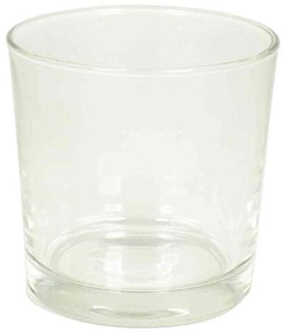 INNA-Glas Tiesto de Cristal Brian, cilíndrica/Redonda, Transparente, 12,5cm, Ø13cm - Macetero - Maceta