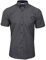 Xact Men's Gingham Check Shirt with Button-Down Collar - Short Sleeved (Grey/Navy) L