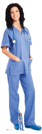 SC1583 Female Doctor/Nurse Lifesize Cardboard Cutout/Display/Medical Professional Height 176cm Width 57cm