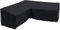Orqihod L-shaped Garden Furniture Cover Waterproof 420D Heavy Duty Garden Rattan Corner Furniture Covers with Storage Bag 215x215cm Black Protective Cover for Corner Sofa Windproof