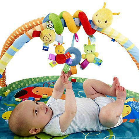 Kleinkind Baby Plüschtier Aktivität Spielzeug,Bett Kinderwagen Spirale Spielzeug,Mobile Baby Twisty Stoff Spirale Bett Hängen Rasseln Cartoon Spielzeug Geschenke,Baby-Autositz-Spielzeug
