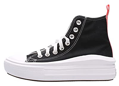 Converse All Star Move Gs Trainers Black Pink Salt White - 5.5 UK