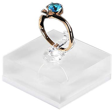 Clear Acrylic Jewelry Holder Photography Props Rings Clips Display Stand Rack 1#