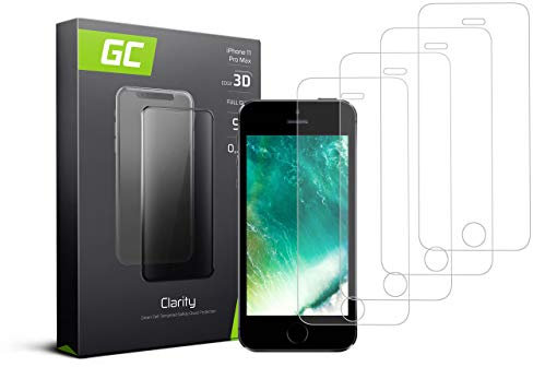 Green Cell 4 Stück Panzerglas für iPhone 5 5C 5S SE Displayschutzfolie Schutzfolie Schutzglas 9H Härte Glasfolie Glass Screen Protector Panzerfolie