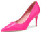 GENSHUO Damen Stiletto High Heels, Sexy Geschlossene Spitze Zehen Stiletto Pumps 8cm Klassische Party Prom Hochzeit Lackleder High Heel Pumps für Frauen Fuchsia Größe 41 EU