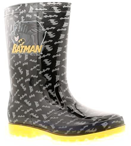 BATMAN Bolton Boys Wellies Black 8 Child UK