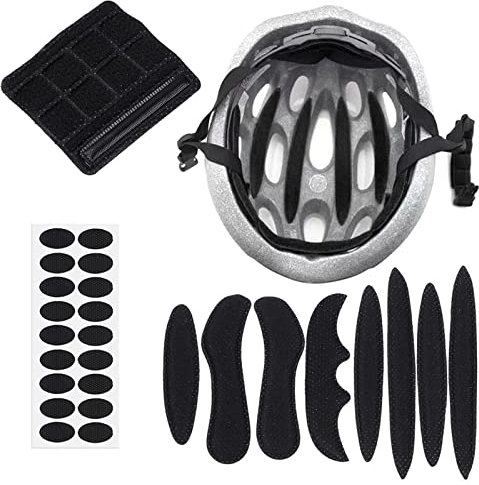 SEMINISMAR Helmpolster Schaumstoff,Fahrradhelm Polster,Taktische Helmpolster,Helm Polster-Schaumstoff-Kit,Sicherheit Helm Innenpolster Zubehör,für Fahrrad Motorrad,Schwarz