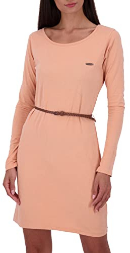 alife & Kickin Damen EllinAK A Longsleeve Dress Kleid Damenkleid Freizeitkleid Sommerkleid XS-XXL, mahagonium Melange