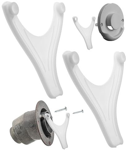Your Day Mate Desagüe de condensación para calefacción de caravanas, 2 Piezas, Compatible con la Pieza de Chimenea ZR80 de TRUMA, Distancia Entre Orificios de 96 mm, en Blanco