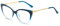 LJCZKA Vintage Blaulichtfilter Brille Damen Katzenaugen, Brille Ohne Stärke Damen Katzenauge Brillengestell Metall Anti Müdigkeit