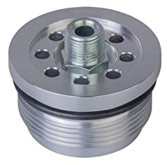 MSEURO Aluminium-Auto-Umwandlung von Ölfilteradapter Öl-Sandwich-Teller Billet kompatibel for Smart kompatibel for zwei 450 Modellen Motorölkühler