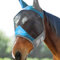 Harrison Howard Pro Luminous Pferd Fliegenmaske Standard mit Ohren UV-Schutz für Pferd Azurblau/Silber Medium Cob