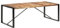 INLIFE Esstisch 220x100x75 cm Massivholz mit Palisander-Finish,46.8kg,321544