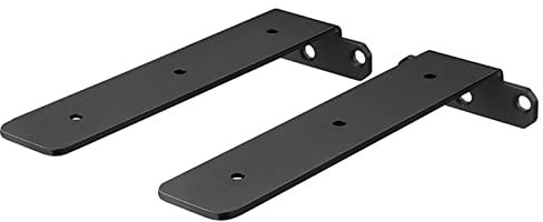 90° Regalhalterungen, Dreieck Regal Halterungen Unsichtbar Schwerlastträger Metallwinkel, Wandkonsole mit Querstrebe zur Stabilisierung, 2 Stück (Color : Black, Size : 25 * 10cm)