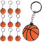 10 Pcs Porte-clés de Mini Basketball Porte-Clés de Faveur de Basketball Balles Anti-Stress de Basketball Cadeau d’Équipe de Basketball Ballons de Sport Remplissage de Sacs de Cadeaux pour Fête