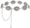 WHIPPY Damen Concho Kettengürtel taillenkette Türkis Taille Gürtel verstellbarer Metall Western Cowgirl Gürtel für Kleid，Silber 150cm