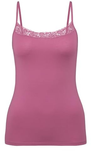 CALIDA Natural Comfort Lace Spaghetti-Top Damen, Funktionelles Spaghetti-Top mit Spitze am Ausschnitt, verstellbare Träger