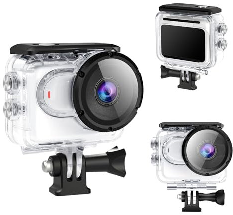 REYGEAK Custodia impermeabile per Insta360 GO 3, 60 M/196FT Subacquea Custodia Protettiva Dive Housing per Insta360 Go 3 Accessori per Action Camera (RG-GO3-FSK)