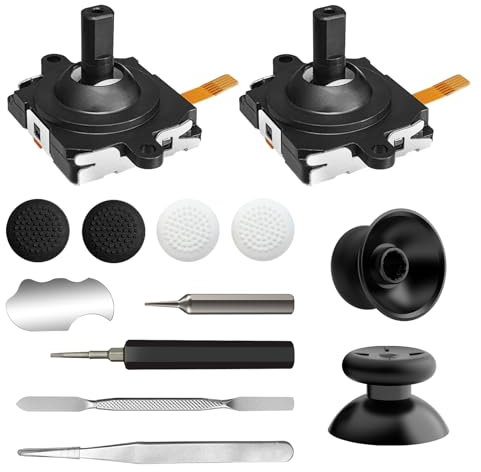 OLCLSS Joystick Replacement Kit for Oculus Quest 2 Controller, Accessories for Meta Quest 2 Controller (White-13-in-1)