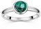 Materia Ring Damen Silber 925 mit Malachit Edelstein rund SR-87-56