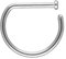 OTHER Piercing Nasenpiercing D-Ring Halbrund Nostril Nasenstecker Nasenring D-Form Damen Herren Nasen-Schmuck Piercings Titan Silber 0,8x8 mm