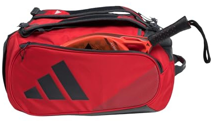 adidas Tour 3.3 - Borsa per racchette da tennis, colore: rosso solare/nero