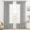 MIULEE Gardinen Schlaufenschal 2er Set Vorhänge Transparente Schlaufen Gardine aus Voile Vorhang Transparent Wohnzimmer Luftig Dekoschal für Schlafzimmer 245 x 140 cm (H x B), Tab Top Grau