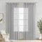 MIULEE Voile Gardinen Vorhänge mit Schlaufen Leineneffekt Halbtransparent Vorhange Elegant Einfach Leinenoptik für Wohnzimmer Schlafzimmer 2er Set, 140×245(H×B), Hellgrau