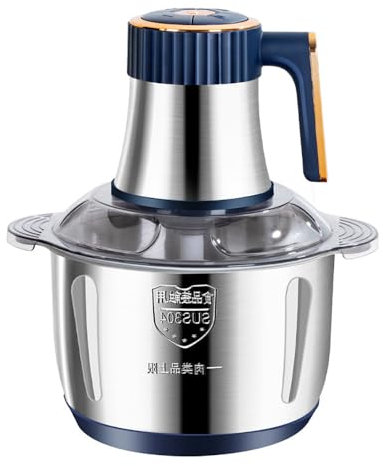 sports flyfree Food Processor, 5L Stainless Steel Food Chopper with 6 Durable Blades, Meat Grinder for Meat, Salad, Sauces, Vegetables, Fruits and Nuts, 500W