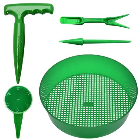 1 Pc Soil Sifting Pan Set - Gardening Tool Set, Soil Sand Sifter with Shovel | Transplanting Round Cultivation Media Tool Sieve, Soil Sand Sifter Potting for Soil Compost, Dirt and Rocks, Random Color