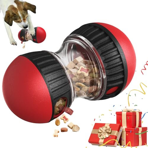 Dufuso Jeu Intelligence pour Chien - Slow Feeder Améliorant la Digestion, Jouet Occupation Amusant, Libérant du Plaisir - Rouge